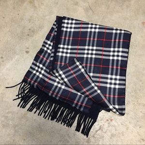 Authentic Burberry Silk & Merino Wool Scarf